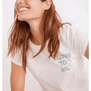 Madewell Love to All Pride Softfade Cotton Perfect Vintage Tee Size L NWT